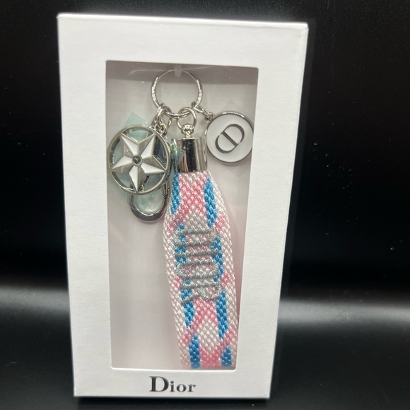 Dior Accessories - Dior Pink and Blue Keychain
